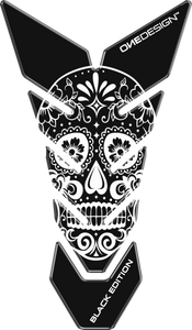 TANK PAD "MEXICAN SKULL" BLACK/WHITE - Onedesign Corp