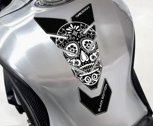 TANK PAD "MEXICAN SKULL" BLACK/WHITE - Onedesign Corp