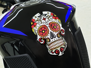 TANK PAD "MEXICAN SKULL" SKULL SHAPE - Onedesign Corp
