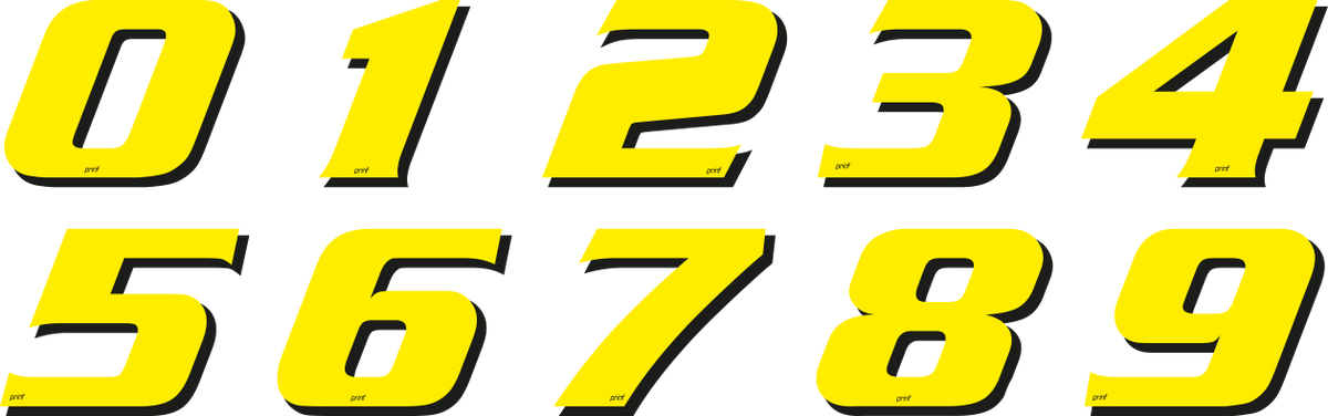 RACING NUMBERS DECAL KIT 